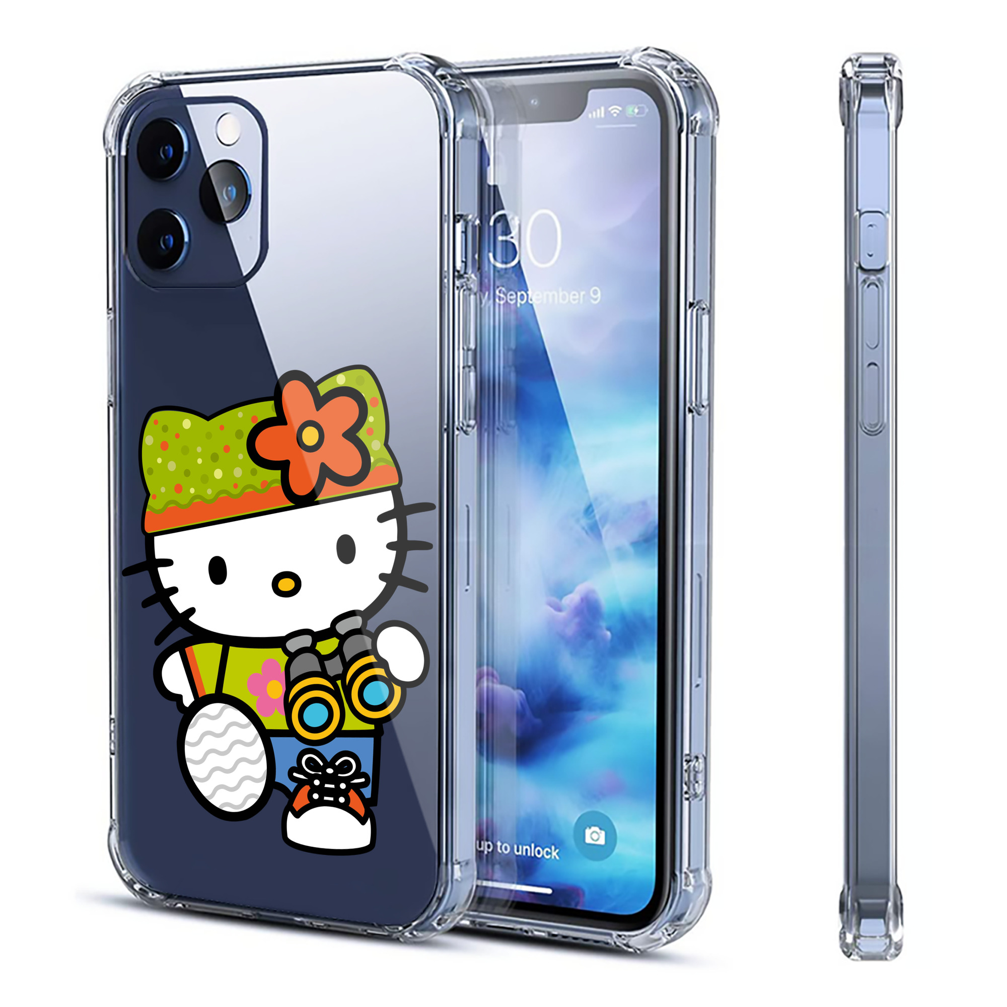 （画像用） Hello Kitty ハローキティ 【iPhone 12シリーズ対応】透明スマホケース（クリアソフトケース）